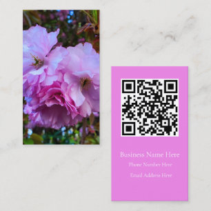 Pink Cherry Blossom Flowers Business Card