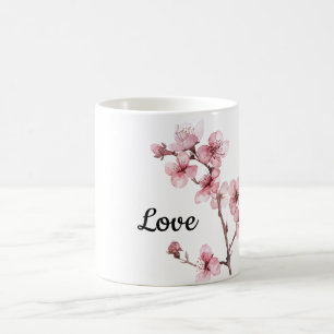 Pink Cherry Blossom Flowers Coffee Mug