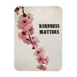 Pink Cherry Blossom Flowers Kindness   Magnet