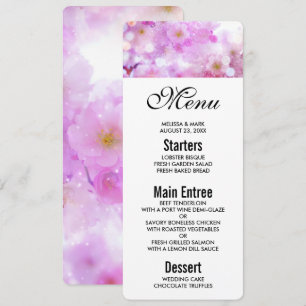 Pink Cherry Blossom Flowers Photo Invitation