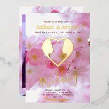 Pink cherry blossom & GOLD -gay wedding