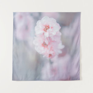PINK CHERRY BLOSSOM IN CLOSE UP PHOTOGRAPHY TAPESTRY