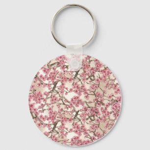 Pink Cherry Blossom Keyring