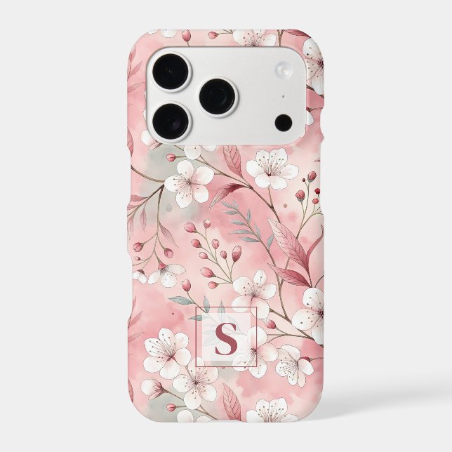 Pink cherry blossom monogram (Back)