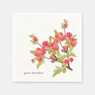 Pink Cherry Blossom Paper Napkin Set