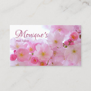 Pink Cherry Blossom Personalised Business Card