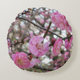 Pink Cherry Blossom / Sakura / サクラ（桜) Round Cushion