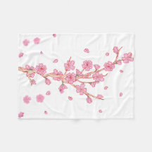 Pink Cherry Blossom Sakura Branch Art