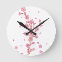 Pink Cherry Blossom Sakura Branch Art