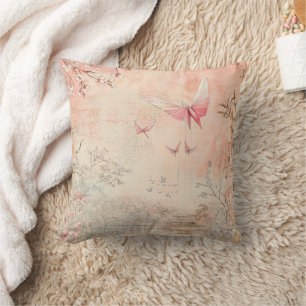 Pink Cherry Blossom Serenity Landscape (3) Cushion