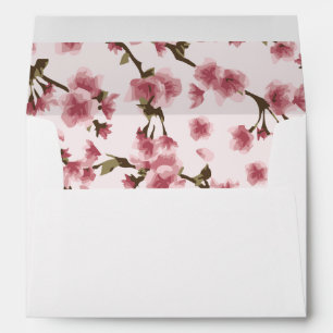 Pink Cherry Blossom Spring Floral Envelopes