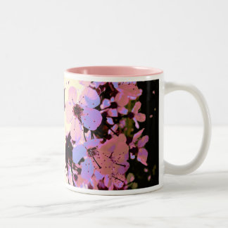 Pink Cherry Blossom Two-Tone Coffee Mug