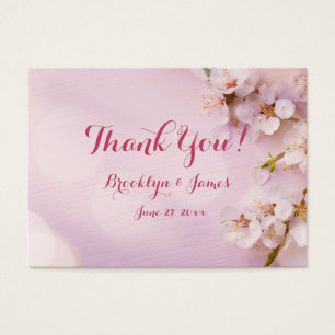 Pink Cherry Blossom Wedding Favour Tags