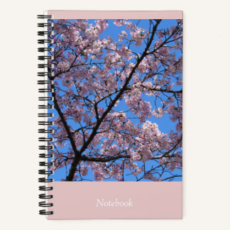 Pink Cherry Blossoms 5.5"x8.5" Notebook
