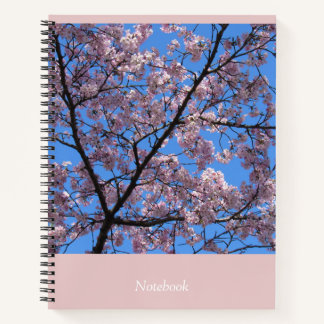 Pink Cherry Blossoms 8.5"x11" Notebook
