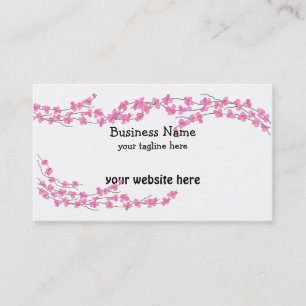 Pink Cherry Blossoms Business Card