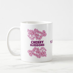 Pink cherry blossoms coffee mug