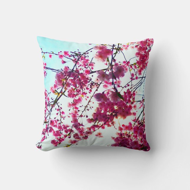 Pink Cherry blossoms Cushion (Front)