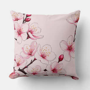 Pink Cherry Blossoms Cushion