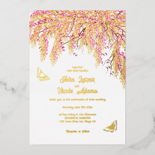Pink Cherry Blossoms Floral Shower Wedding