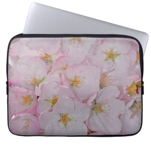 Pink cherry blossoms laptop sleeve
