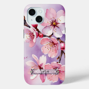 Pink Cherry Blossoms Lavender iPhone / iPad case