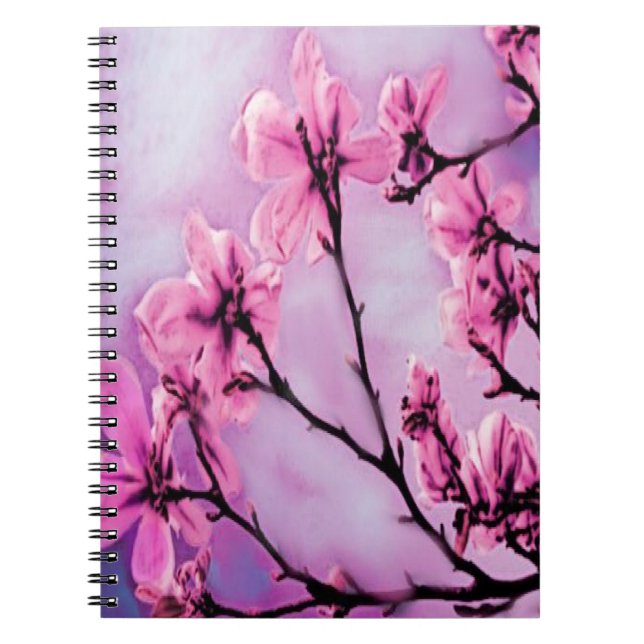 Pink Cherry Blossoms Notebook (Front)