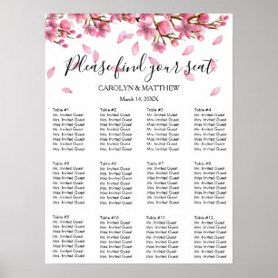 Pink Cherry Blossoms Seating Chart