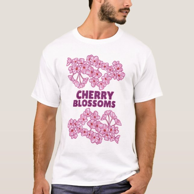 Pink cherry blossoms T-Shirt (Front)