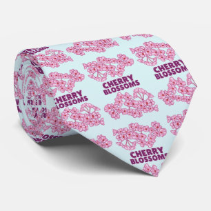 Pink cherry blossoms tie