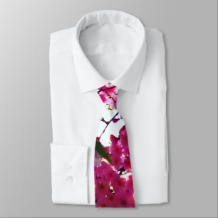 Pink Cherry blossoms Tie