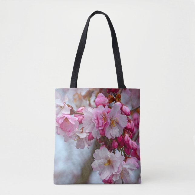 Pink cherry blossoms tote bag (Front)
