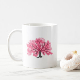 Pink Cherry Blossoms Tree Personalised Mug