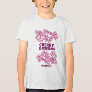 Pink cherry blossoms Tri-Blend shirt
