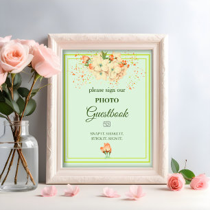 Pink Cherry Blossoms , Wedding Guestbook