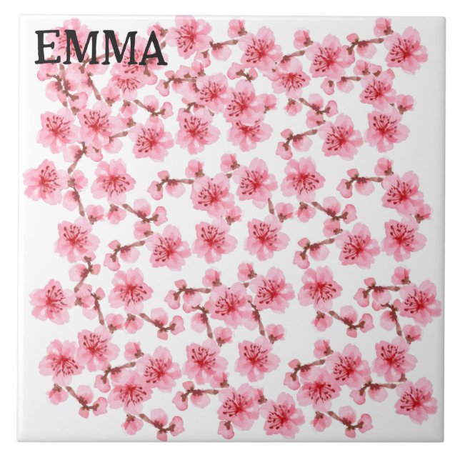 pink Cherry blosson Tile (Front)