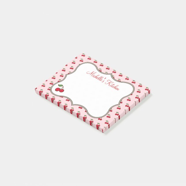 Pink Cherry Post It Notes (Angled)