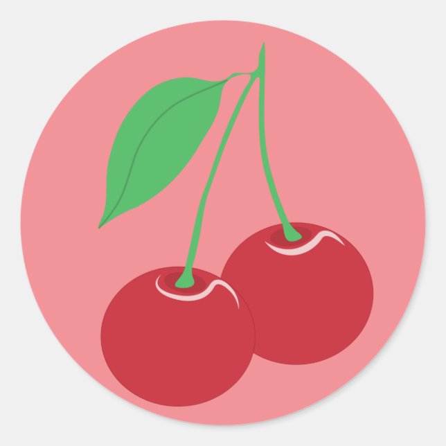 Pink Cherry Sticker (Front)