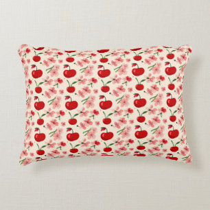 Pink Cherry Theme For Cottage Home Decor Decorative Cushion