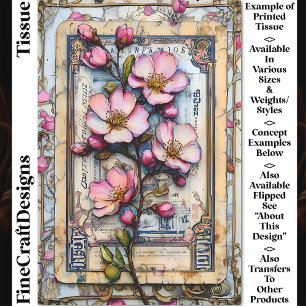 Pink Cherry Tree Blossom DA2R Decoupage Tissue Paper