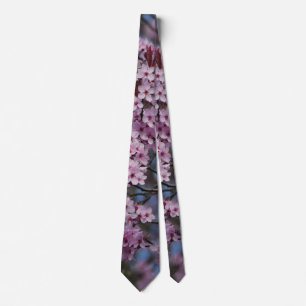 Pink Cherry Tree Blossom Tie
