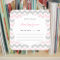 Pink Chevron Book baby shower Bookplate label