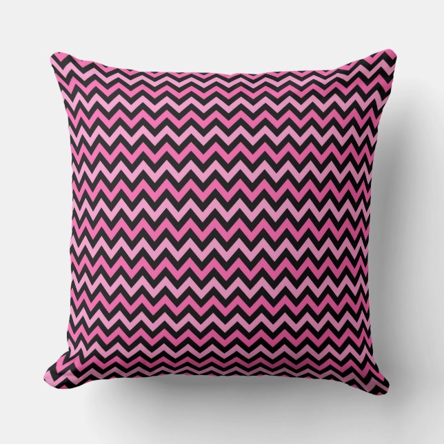 Pink Chevron Breast Cancer Awareness Pattern Cushion (Front)