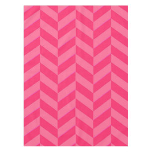 Pink Chevron Elegant Dining Room Decor Tablecloth