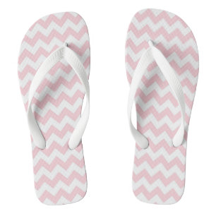 Pink Chevron Flip Flops