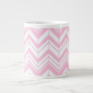 Pink Chevron Large Coffee Mug
