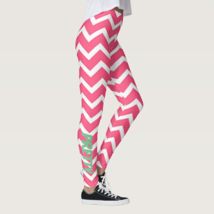 Pink Chevron leggings