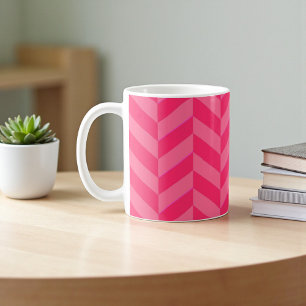 Pink Chevron Modern Tea & Coffee Mug