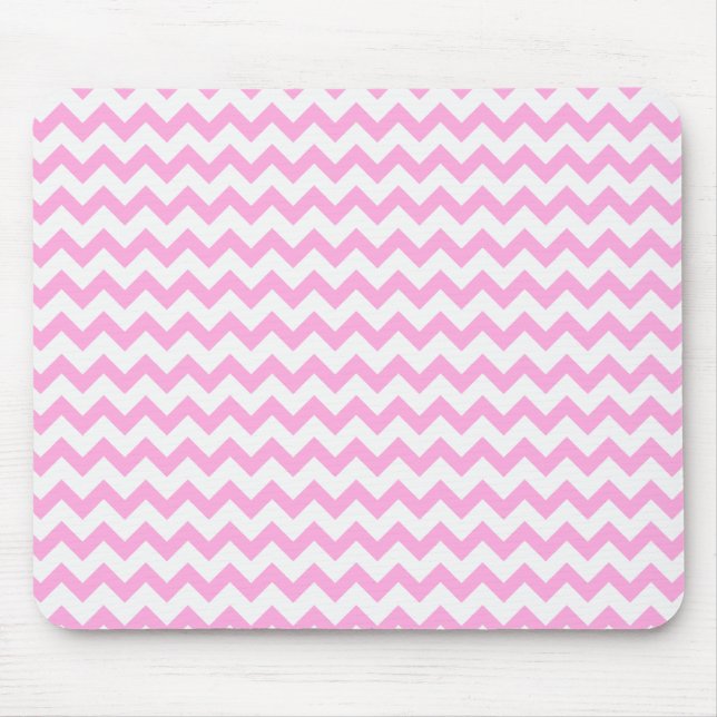 Pink Chevron Mouse Mat (Front)