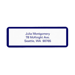 Pink Chevron Return Address Label